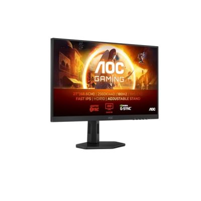 image AOC Gaming Q27G4XF - Moniteur QHD 27 Pouces, 180 Hz, 0,5 ms, FreeSync Prem., Comp. G-Sync, HDR10 (2560x1440, DisplayPort, HDMI) Noir/Gris