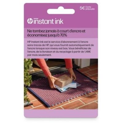 Carte prépayée Instant Ink HP - Abonnement livraison cartouches originales HP