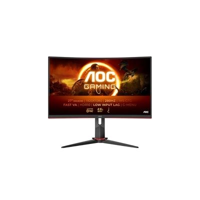 image AOC Gaming C27G2Z3 - Moniteur incurvé FHD 27", 240 Hz - 280 Hz overclocké Fast VA 1 ms GtG HDR10 Support réglable en Hauteur Freesync (1920 x 1080, 300 CD/m2, HDMI 2.0/DP 1.2)