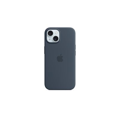 image Apple Coque en Silicone avec MagSafe pour iPhone 15 - Bleu Orage ​​​​​​​