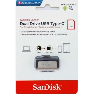 image Sandisk Ultra Clé USB 3.1 64 Go Type-C à Double Connectique