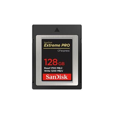 image SanDisk Extreme SD card PRO CFexpress Type B, 128 Go, jusqu'à 1 700 Mo/s, tourner des vidéos en 4K RAW