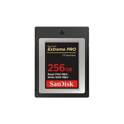 image Carte SanDisk Extreme SD card PRO CFexpress Type B, 256 Go, jusqu'à 1 700 Mo/s, pour tourner des vidéos en 4K RAW