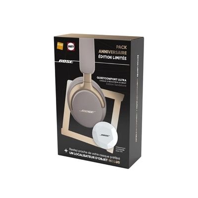 image Pack Anniversaire Casque Bose Ultra Headphones Sandstone + Localisateur d''objet