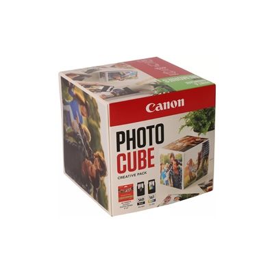 image Canon Photo Cube Creative Pack, Green - PG-560/CL-561 Ink with PP-201 Glossy Photo Paper 5x5 (40 Sheets) + Photo Frame - Compatible with PIXMA Printers