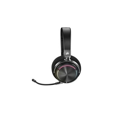 image Corsair Virtuoso Max Wireless Casque de Jeu avec Bluetooth – Dolby Atmos, SoundID, L'annulation Active, Microphone Qualité Radiodiffusion, Transducteurs en Graphène, pour PC, Mac, PS5, PS4 – Carbone