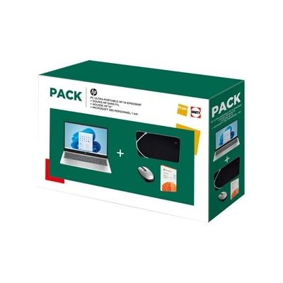 image Pack FNAC-DARTY Laptop 14-EP0036NF 14" FHD INTEL CORE I3 N305 RAM 8 GO DDR4 256 GO SSD INTEL UHD GRAPHICS + Housse de protection + Souris Bluetooth HP 240 + MICROSOFT 365 (1 an)