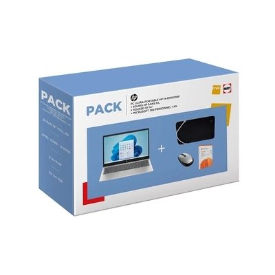 image PACK LAPTOP 14-EP0013NF 14" FHD INTEL CORE I3 N305 RAM 8 GO DDR4 512 GO SSD INTEL + Souris Bluetooth argent vif HP 240 + Housse de protection réversible + MICROSOFT 365 PERSO 1 an