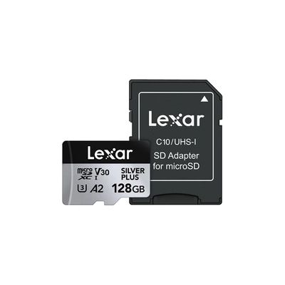 image LEXAR MICROSDXC 128GO SILVER PLUS