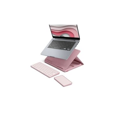 image Casa Pop-Up Desk Rose, support, clavier sans fil, pavé tactile