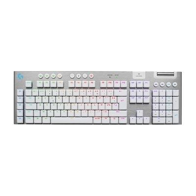 image Logitech G G915 X LIGHTSPEED Clavier gaming sans fil ultra-plat, touches PBT double couche, touches entièrement programmables, switchs GL Brown Tactile - PC/Mac, Clavier Français AZERTY - Blanc