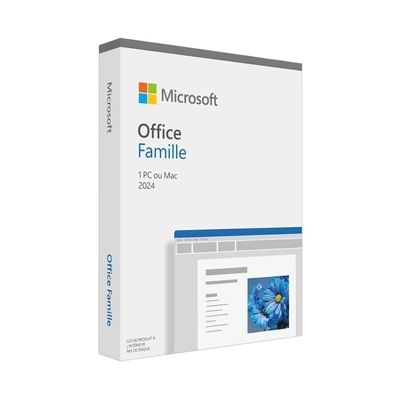 image Microsoft Office Famille 2024 - 1 PC ou Mac - Achat definitif - Boite - 2024