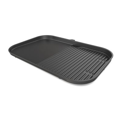 image Ninja Woodfire barbecue XL et plancha, combo antiadhésif grille à rainures et plancha , accessoires officiels, compatibles avec les barbecues électrique d'extérieur OG850 / OG901, noir, XSKOGXLGGCMEU