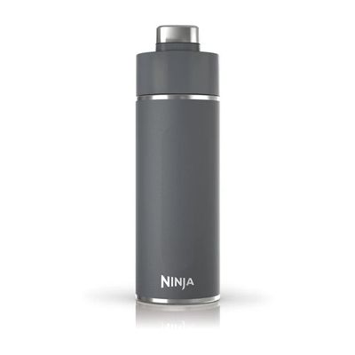 image Ninja Thirsti Bouteille et flasque 700 ml avec couvercle étanche, conçue pour boissons gazeuses, chaudes et froides. Voyage/sport. Triple isolation, bouteille en acier inoxydable, Gris, DW2401EUUKGY