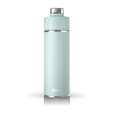 image Ninja Thirsti Bouteille et flasque 530 ml avec couvercle étanche, conçue pour boissons gazeuses, chaudes et froides. Voyage/sport. Triple isolation, bouteille en acier inoxydable, Menthe, DW1801EUUKMT