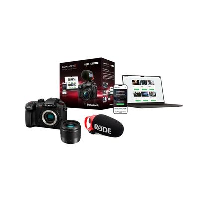 image Pack Hybride Micro 4/3 Lumix GH5 II Noir + 25mm f1.7 + Micro RODE VideoMic GO II + Formation Grain