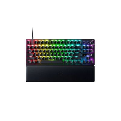 image Razer Huntsman V3 Pro TKL (Switches Analog) - Clavier Gamer Tenkeyless - Razer Snap Tap & Déclenchement Rapide (Switches Optiques Analogiques réglables de 0,1 à 4,0mm) Clavier AZERTY | Noir