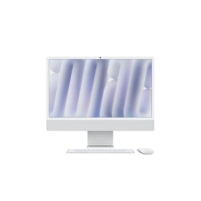 image Apple iMac Ordinateur de Bureau Tout-en-Un avec Puce M4, CPU 10 cœurs et GPU 10 cœurs : Conçu pour Apple Intelligence, écran Retina 24'', 24 Go de mémoire unifiée, 512 Go de Stockage SSD ; Argent