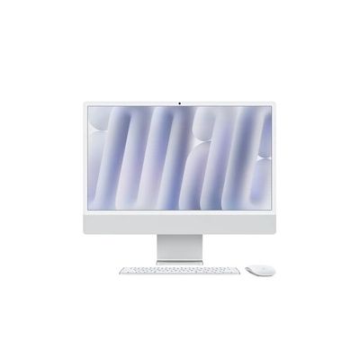 image Apple iMac Ordinateur de Bureau Tout-en-Un avec Puce M4, CPU 8 cœurs et GPU 8 cœurs : Conçu pour Apple Intelligence, écran Retina 24'', 16 Go de mémoire unifiée, 256 Go de Stockage SSD ; Argent