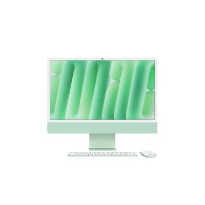 image Apple iMac Ordinateur de Bureau Tout-en-Un avec Puce M4, CPU 8 cœurs et GPU 8 cœurs : Conçu pour Apple Intelligence, écran Retina 24'', 16 Go de mémoire unifiée, 256 Go de Stockage SSD ; Vert