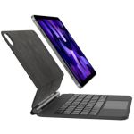 image produit Belkin Pro Étui clavier pour iPad avec support magnétique, rétroéclairé, touches tactiles multipoints, compartiment pour Apple Pencil, clavier sans fil AZERTY pour iPad Air M2 11"/10,9", iPad Pro  11"