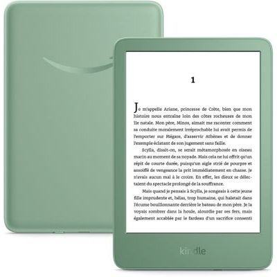 image Nouvel Amazon Kindle (16 Go) | Le plus léger et compact, avec écran antireflets, changements de page plus rapides, éclairage avant réglable et longue autonomie | Avec publicités | Vert matcha