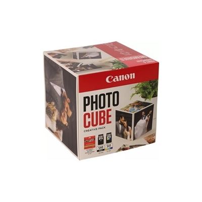 image Canon Photo Cube Creative Pack, Pink - PG-540/CL-541 Ink with PP-201 Glossy Photo Paper 5x5 (40 Sheets) + Photo Frame + Double Sided Tape (30pcs) - Compatible with PIXMA Printers