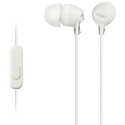 image Sony MDR-EX15APW Ecouteurs Intra-auriculaires avec Microphone - Blanc