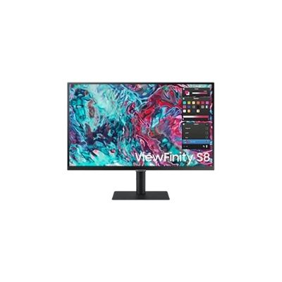 image Samsung Ecran PC ViewFinity S80PB, 27" 60Hz - Dalle IPS, Résolution UHD 4K (3,840 x 2,160), 5ms,1000:1,Pied Ajustable,VESA,Flicker Free,Windows10,Auto Source Switch+,USB-C,HDMI