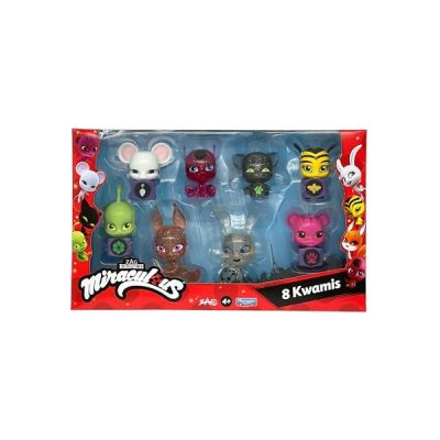 image BANDAI - Miraculous - Pack de 8 kwamis – Collection de Mini-Figurines Miraculous - Coffret 8 Kwamis - Figurines Petits Personnages Mignons Miraculous Ladybug - Jouet Enfant 4 Ans et + - P50532