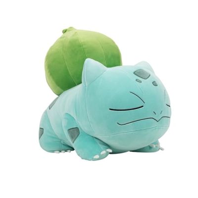 image Pokémon Bandai Peluche Bulbizarre Qui dort - Peluche 40 cm Toute Douce - Idée Cadeau Peluche Enfants et Adultes - Jouet Enfant 2 Ans et + - Peluche Licence Officielle - JW0221