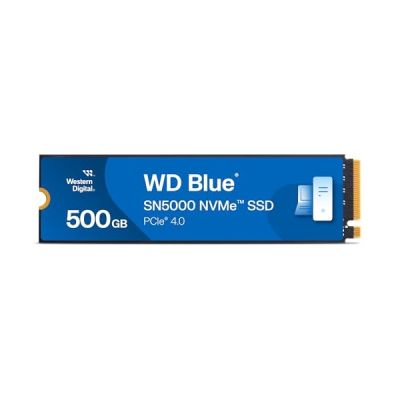 image WD Blue SN5000 500GB SSD, Disque SSD Interne, M.2 2280 NVMe SSD, PCIe Gen4, jusqu'à 5000 MB/s, nCache Technology, Comprend Acronis True Image for Western Digital, Clonage de Disque et Migration.