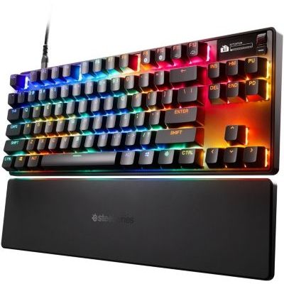 image SteelSeries Apex Pro TKL Gen 3 - Clavier HyperMagnetic gaming - OmniPoint 3.0 - Actionnement ajustable - Déclenchement rapide - Préréglages prêts à jouer - Toucher rapide/SOCD - OLED -FR Layout AZERTY