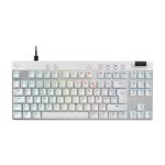 image produit Logitech G PRO X TKL RAPID, clavier gaming filaire sans pavé numérique touches analogiques magnétiques, mode de déclenchement rapide, actionnement réglable et RVB personnalisable - FRA AZERTY - Blanc