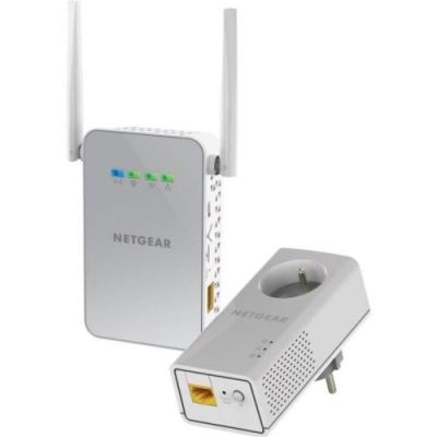 NETGEAR CPL WiFi PLPW1000-100FRS avc Prise filtrée et 1 Port Ethernet, idéal pour Avoir Internet Partout dans la Maison et Profiter du Service Multi-TV à la Maison