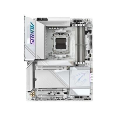 GIGABYTE Carte mère X870E AORUS Pro Ice - Prend en Charge Les processeurs AMD Ryzen 9000, VRM numérique 16+2+2 Phases, jusqu'à 8000MHz DDR5 (OC), 3xPCIe 5.0, Wi-FI 7, LAN 2.5GbE, USB 4