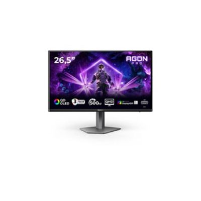 AOC Gaming Moniteur AG276QKD2 27 Pouce 500Hz QD-OLED Dalle, 0.03ms GtG, HDR500 TrueBlack, G-Sync Compatible, Ajustable en Hauteur, Haut-parleurs, USB Hub(2560x1440 HDMI 2X 2.1 DP 1x 2.1) Noir