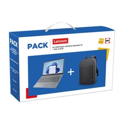 Pack IdeaPad Slim 3 15AMN8 15,6" Full HD AMD Ryzen 5 16 Go RAM 512 Go SSD Gris Arctique + Sac à dos