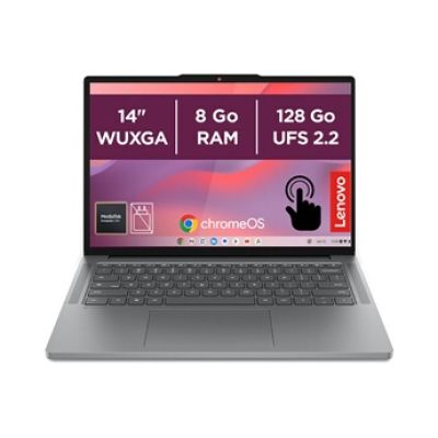 Chromebook 14M8911 14" Ecran tactile MediaTek Kompanio 8 Go RAM 128 Go SSD Noir et Gris