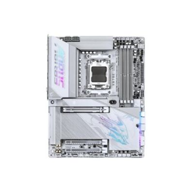 GIGABYTE X870E AORUS Pro X3D Ice Carte Mère – Prend en Charge Les processeurs AMD Ryzen 9000, VRM numérique 18+2+2 Phases, Jusqu’à 9000 Hz DDR5 (OC), 2 x PCIe 5.0 + 2 x PCIe 4.0, Wi-FI 7, LAN 5 GbE