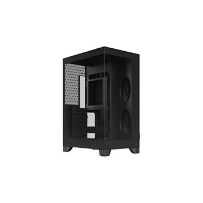 Fractal Design Pop 2 Vision Black boîtier PC Gaming avec Verre panoramique – Conception Double Chambre – 4 Ventilateurs Reverse – ATX/E‑ATX/mATX/ITX