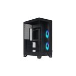 image produit Fractal Design Pop 2 Vision Black RGB boîtier PC Gaming avec Verre panoramique – Conception Double Chambre – 4 Ventilateurs RGB Reverse – ATX/E‑ATX/mATX/ITX