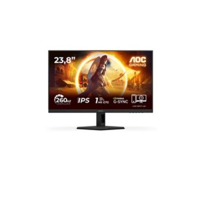 AOC Moniteur 24G4ZRE 24 Pouce 260Hz Fast IPS Dalle, 1ms GtG, HDR10, G-Sync Compatible, (1920x1080 HDMI 2X 2.0 DP 1x 1.4) Noir