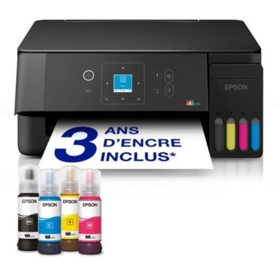 Epson EcoTank ET-2922 | pour Les domiciles Actifs | Wi-FI | A4 | Impression, Copie, numérisation | Écran LCD | Compatible AirPrint | Compacte | Jusqu’à 3 Ans d’Encre Inclus