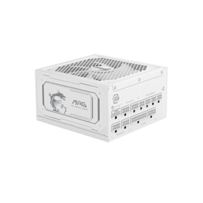 MSI MAG A1000GL PCIE5 White Alimentation modulaire ATX 3.1, 80 Plus Gold