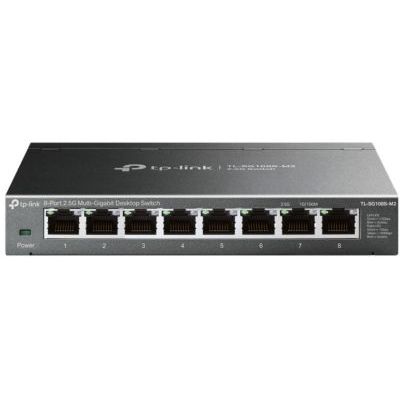 TP-Link Commutateur de bureau multi-gigabit 8 ports 2,5 G, tous les ports 2,5 G, connexions super rapides, QoS, sans ventilateur, adapté pour NAS/serveur/AP/NVR/vidéo 4K, plug & play, boîtier