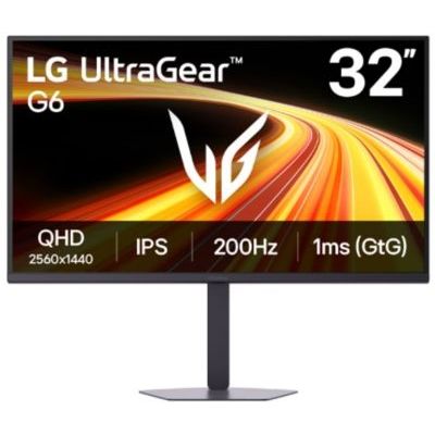 LG Moniteur Gaming Ultragear™ 32G620B-B.AEU | Série G6 (2026) | 32 Pouces | Moniteur IPS 16:9 | 200Hz | 1ms (GtG) | QHD 2560x1440 | sRGB 99% | AMD FreeSync Premium™ et NVIDIA G-Sync™