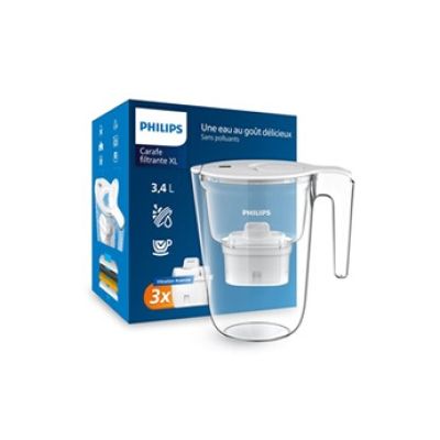 Carafe filtrante Philips AWP2953WHT3/10 3,4 L avec 3 filtres