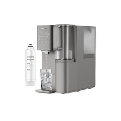 Philips Water Distributeur d’eau à osmose inverse 7500 : eau chaude/froide filtrée en secondes, minéraux préservés, filtration RO 6-en-1, >110 contaminants réduits, UV-C, sans installation, 2000 L