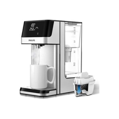 Philips 3100 Series Distributeur d’eau Chaude avec Filtration Taste+, Eau Chaude Filtrée en Quelques Secondes, Réduit le Chlore et le Calcaire, Aucune Installation Nécessaire